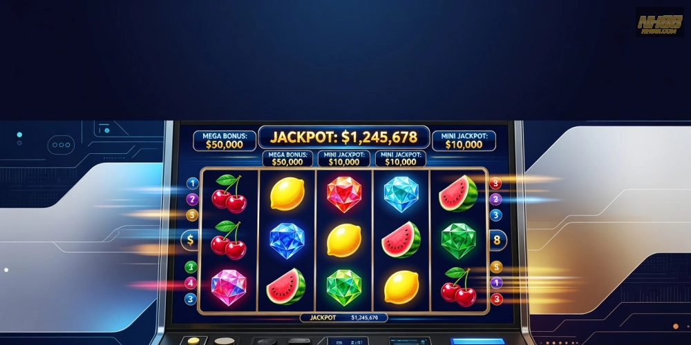 Hình ảnh minh họa cơ chế nổ hũ nh88 với jackpot tích lũy hấp dẫn