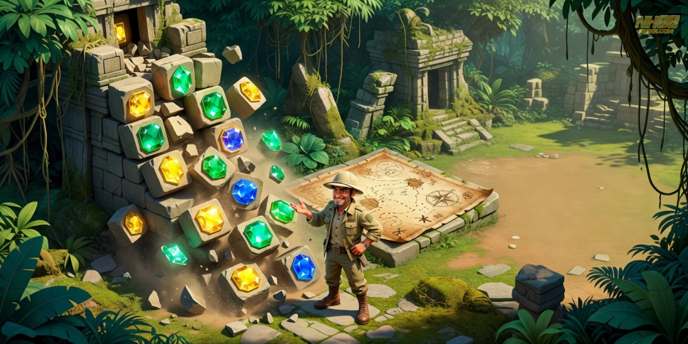 Trò chơi nổ hũ Gonzo's Quest với hiệu ứng avalanche độc đáo trên NH88