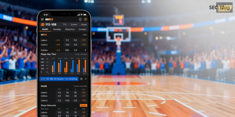 Các kèo cá cược bóng rổ NBA hấp dẫn trên giao diện NH88 với biểu đồ thống kê