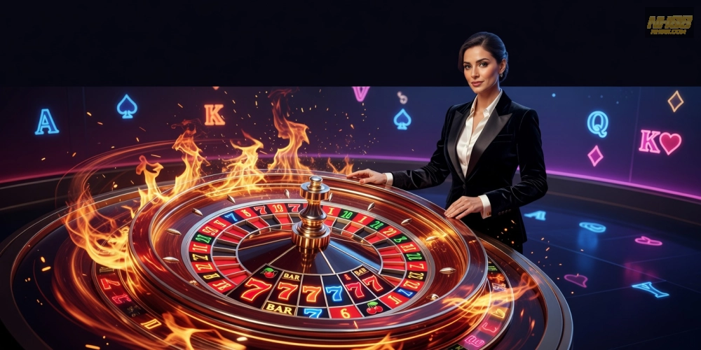 Trải nghiệm roulette slot live casino nh88 với hiệu ứng lửa bùng nổ hấp dẫn