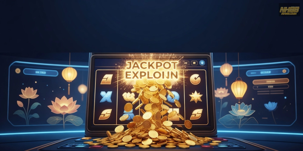 Khái niệm nổ hũ trên nền tảng NH88 được minh họa rõ ràng qua jackpot tích lũy