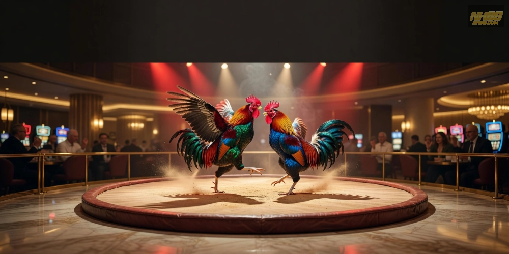 Hình minh họa khái niệm trực tiếp đá gà casino nh88 với trường gà chuyên nghiệp và công nghệ phát sóng hiện đại.